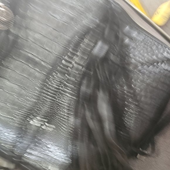 Raviani Usa Xl Black Croc-Embossed Satchel Bag - Picture 7 of 10